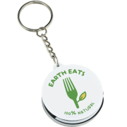 Logo Branded 3-in-1 Charging Cable Keyring in White branded with your logo from Total Merchandise