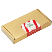 Closed Winter Postal Box in Brown with a full colour label from Total Merchandise