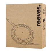 The packaging for the Reeves CopperWave Wireless Charger from Total Merchandise