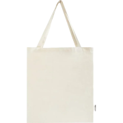 Branded Madras GRS Recycled Cotton Gusset Tote Bag in Natural from Total Merchandise