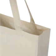 Logo printed Madras GRS Recycled Cotton Gusset Tote Bag in Natural from Total Merchandise