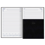 Customisable A4 Daily Diary in Black branded with your company logo from Total Merchandise