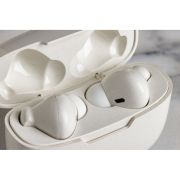 Lifestyle image of the RCS Recycled Plastic Liberty Pro Wireless Earbuds from Total Merchandise