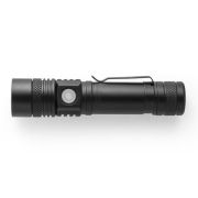 Customisable 5W Rechargeable Torches in Black branded with your logo from Total Merchandise