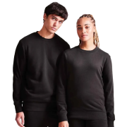 Promotional Unisex Organic Sweatshirt in Black branded with your logo from Total Merchandise