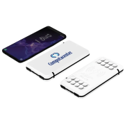 Logo Branded 10000mAh Mix Wireless Power Bank with Suction Cups in White from Total Merchandise