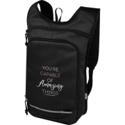 Promotional Trails GRS RPET Backpack in Black printed with your logo from Total Merchandise