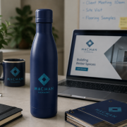 Lifestyle image of the Recycled Premium Copper Vacuum Insulated Bottles by Total Merchandise