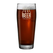 Promotional 630ml Pint Glass in Clear printed with your company logo from Total Merchandise