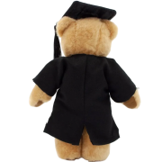 Promotional 20cm Honey Jointed Bear with Graduation Cap and Gown from Total Merchandise