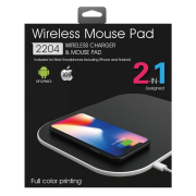 Customisable 10W Fast Charge Wireless Charger Mouse Mat in White branded with your company logo