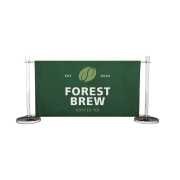 1.5m Cafe Barrier Kit custom printed with a logo