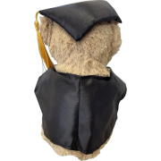 Customised Plush Graduation Bear in Brown/Black branded with your logo from Total Merchandise