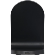 Customisable Loop 15W Dual Coil RCS Recycled Wireless Charging Stand in Black from Total Merchandise