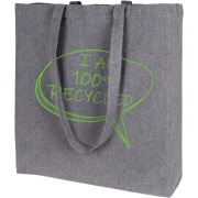 Logo Branded Newchurch Recycled Cotton Big Tote Shopper Bag in Grey from Total Merchandise