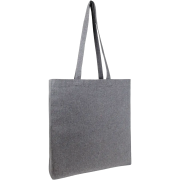 Personalisable Newchurch Recycled Cotton Big Tote Shopper Bag in Grey from Total Merchandise
