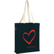 Logo branded Coloured Aylesham Recycled Tote Bag in Navy Blue with a design from Total Merchandise