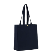 Customisable Coloured Chevening 12oz Recycled Cotton Tote Bag in Navy Blue from Total Merchandise