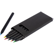 Branded Noir Recycled Colouring Pencil Sets in Black printed with your logo from Total Merchandise