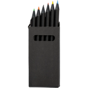 Promotional Noir Recycled Colouring Pencil Sets in Black with your logo from Total Merchandise