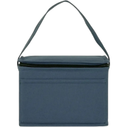 Custom Eco Marden 6 Can Cotton Cooler Bag in Navy Blue with a design from Total Merchandise