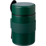 Customisable Stainless Steel Double Walled Lunch Pot in Green printed with your company logo