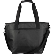 Personalisable Large Cooler Tote Bags in Black printed with your company logo from Total Merchandise
