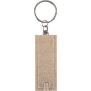 Customisable Wheatstraw Torch Keyring in Brown printed with your company logo from Total Merchandise