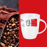 Custom Printed Elite Porcelain Mug in White branded with your company logo from Total Merchandise