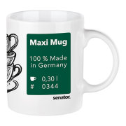 Logo Branded Maxi Porcelain Mug in White customised with your logo from Total Merchandise