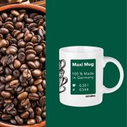 Promotional Maxi Porcelain Mug in White customised with your logo from Total Merchandise