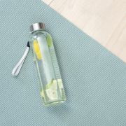 Custom Branded 500ml rPET Water Bottle with fruit segments and water inside from Total Merchandise