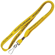Promotional 10mm Tubular Lanyards in Yellow Printed with a Logo by Total Merchandise