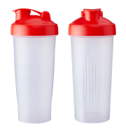 Customisable 700ml Shaker Bottles in Translucent/Red branded with your logo from Total Merchandise