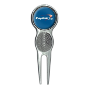 Promotional Golf Divot Tool with Ball Marker printed with your company logo in a full-colour design
