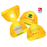 Promotional Hard Hat Seedsticks in White with a design from Total Merchandise