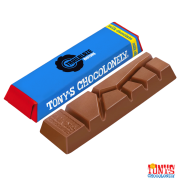 Custom Printed Tony's Chocolonely Small Chocolate Bar with your Design on the Wrapper