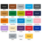 Swatch for the colours available in the 20pc Mood® Motivation Cards
