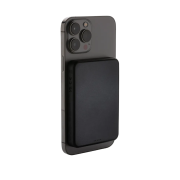 Customisable RCS Recycled Plastic 5000mAh Magnetic Powerbank in Black from Total Merchandise
