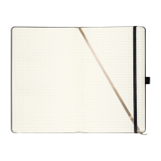 Customisable Medium Ivory Tucson Notebook with Graph Paper in Graphite from Total Merchandise