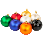 Customisable 80mm Glass Baubles printed with your company logo from Total Merchandise