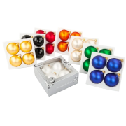 Custom Branded 80mm Glass Baubles printed with your company logo from Total Merchandise
