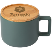 355ml Ceramic Mug with Bamboo Lid  from Total Merchandise