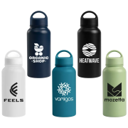915ml Double Walled Recycled Stainless Steel Bottles with a spot colour design