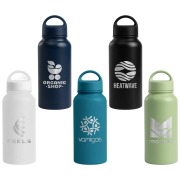 915ml Double Walled Recycled Stainless Steel Bottles with an engraved design