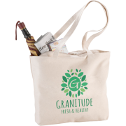 Heavyweight Zippered Cotton Tote Bags in Natural