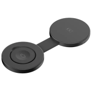 Promotional Noir Clam Wireless Charger in Black branded with your logo from Total Merchandise