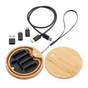 Branded Bamboo Reeves-Convertics 6-in-1 Charging Cable with a design from Total Merchandise