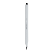 Personalisable RCS Recycled Aluminium Infinity Multitasking Pen in White from Total Merchandise