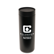 Customisable 600ml Pushpour Recycled Stainless Steel Tumbler in Black from Total Merchandise